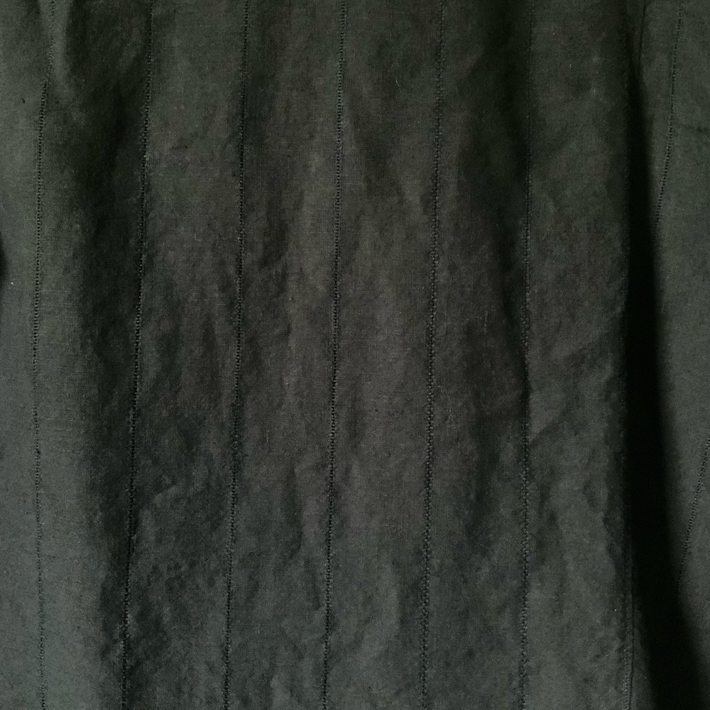 Talbot's Women’s Petites 16W Black Linen And Cotton 3/4 Sleeve Top - Picture 4 of 6